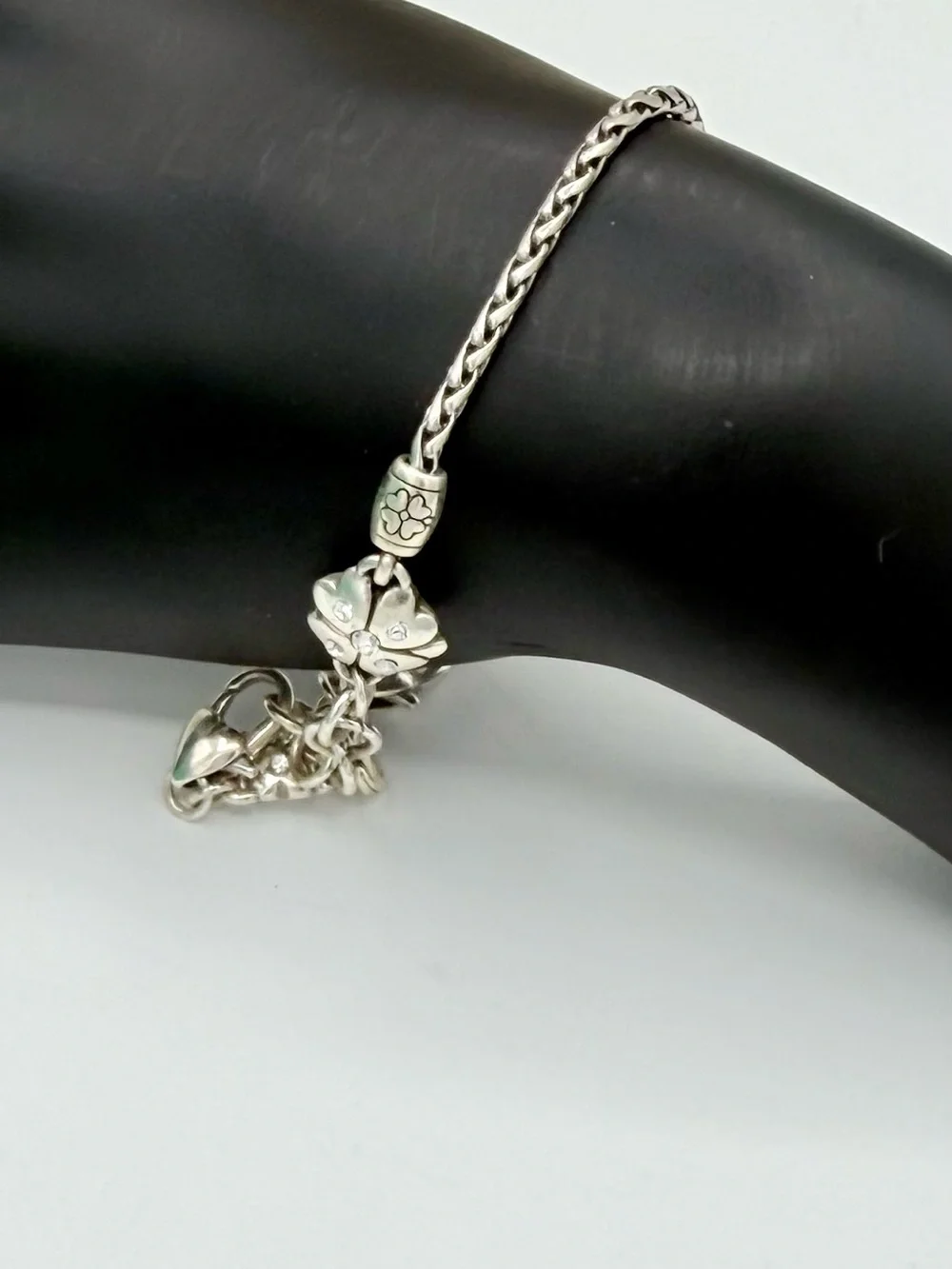 Brighton Four‎ Leaf Clover Wheat Chain Charm Bracelet + 5 Charms